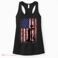 Patriotic Coon Hunting Dogs American Flag Women's Tank Top thumb 0