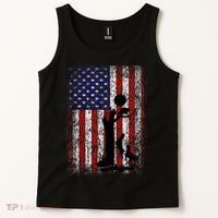 Patriotic Coon Hunting Dogs American Flag Tank Top thumb 2
