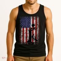 Patriotic Coon Hunting Dogs American Flag Tank Top thumb 3