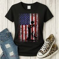 Patriotic Coon Hunting Dogs American Flag Women's T-Shirt thumb 3