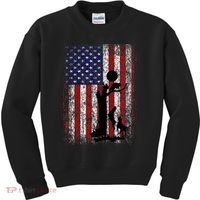 Patriotic Coon Hunting Dogs American Flag Kids Sweatshirt thumb 0