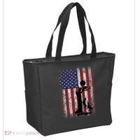 Patriotic Coon Hunting Dogs American Flag Tote Bag thumb 2