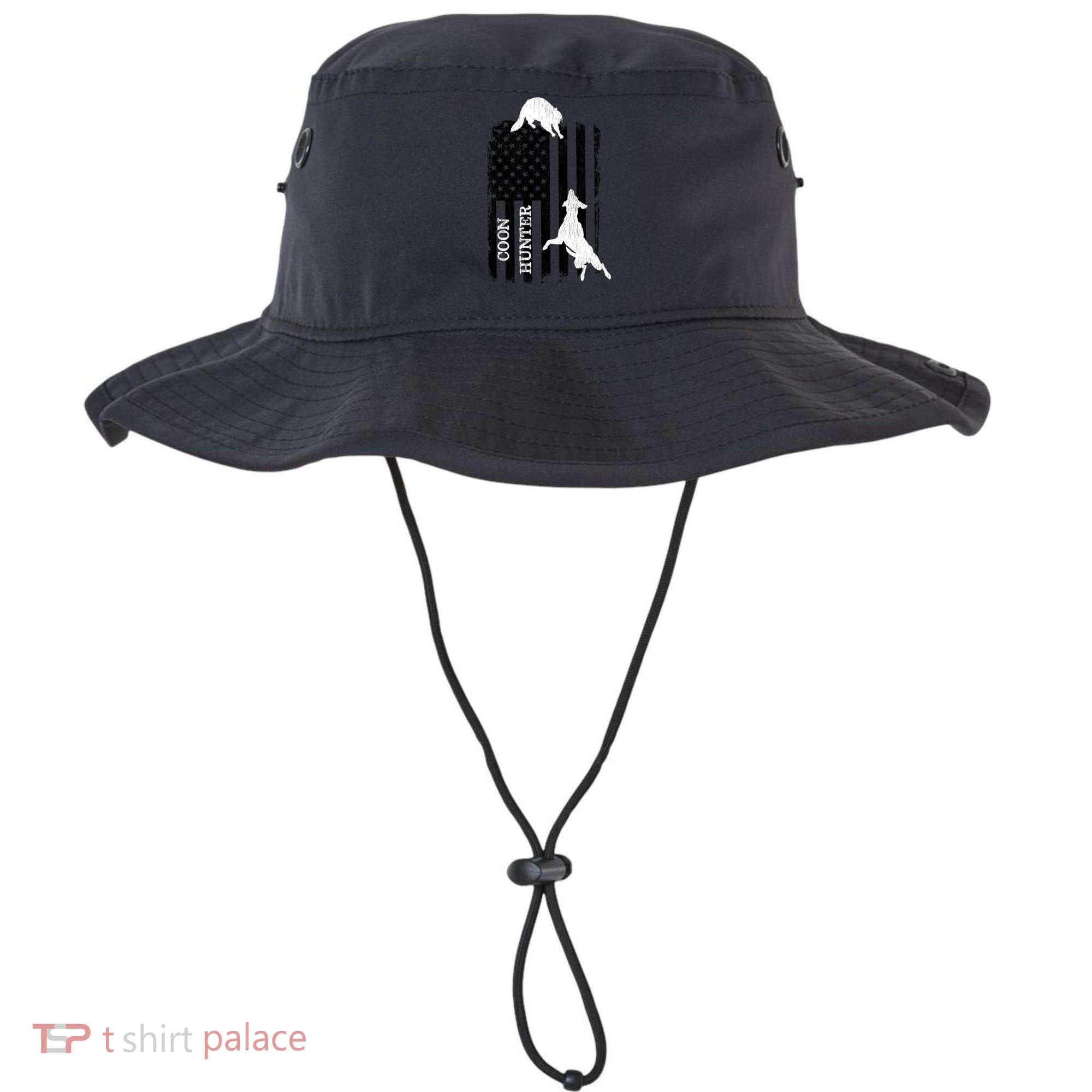 Patriotic Coon Hunting Dogs American Flag Gift Bucket Hat