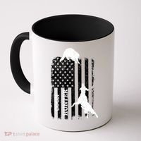 Patriotic Coon Hunting Dogs American Flag Gift Coffee Mug thumb 0
