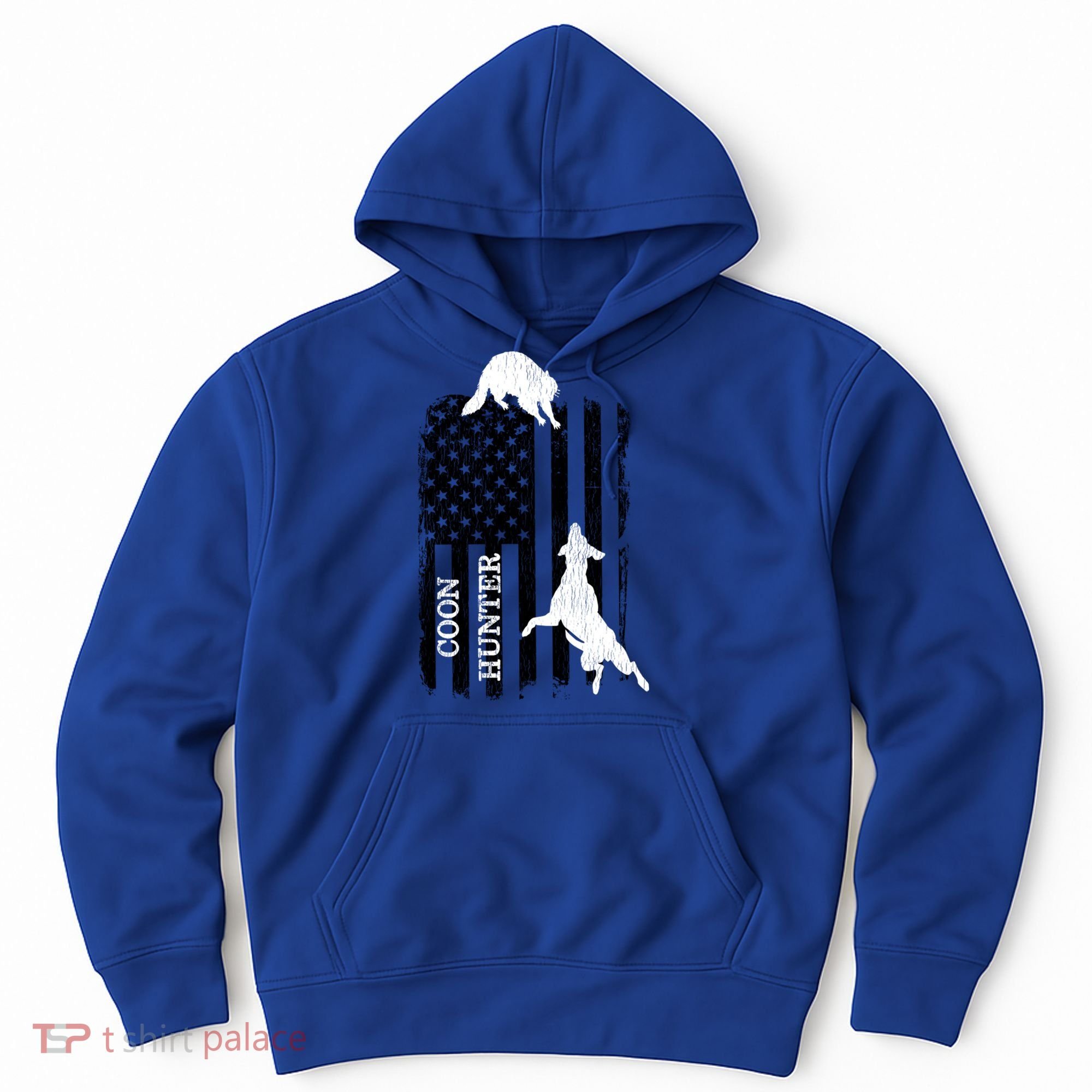 Patriotic Coon Hunting Dogs American Flag Gift Hoodie