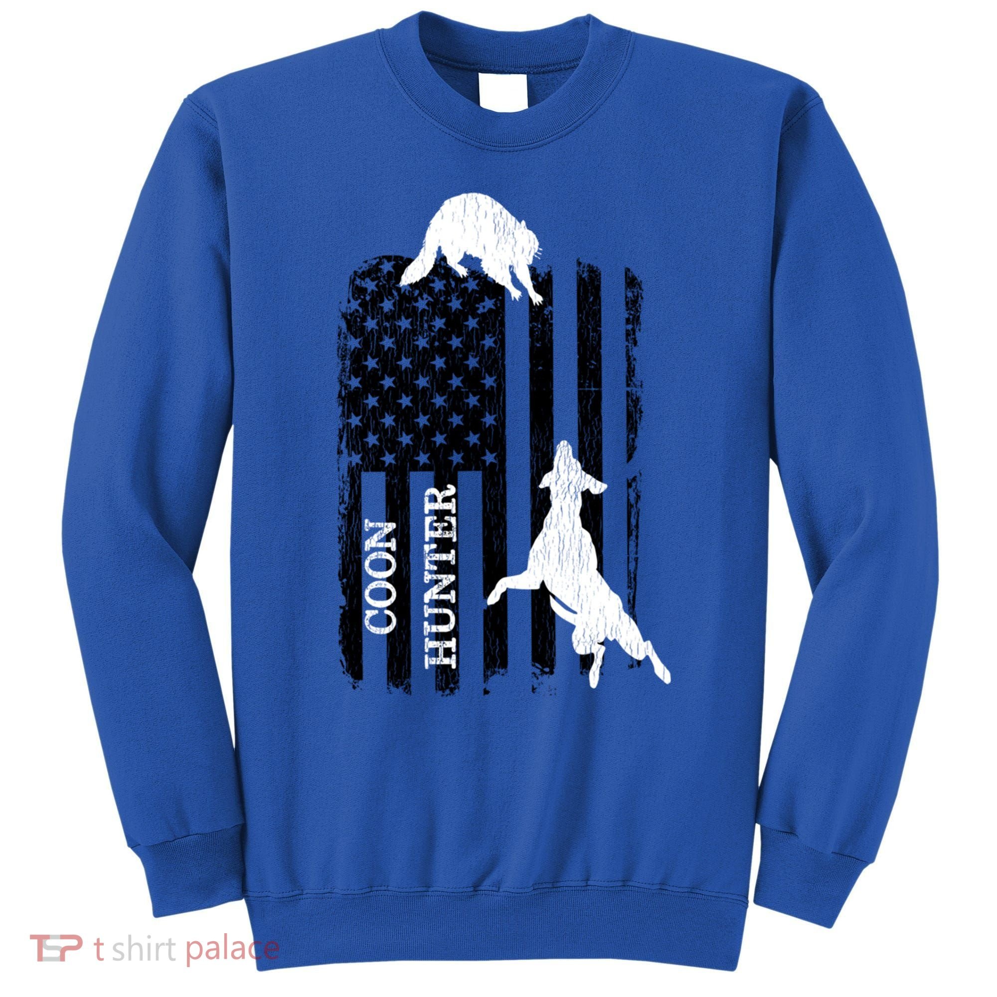 Patriotic Coon Hunting Dogs American Flag Gift Sweatshirt