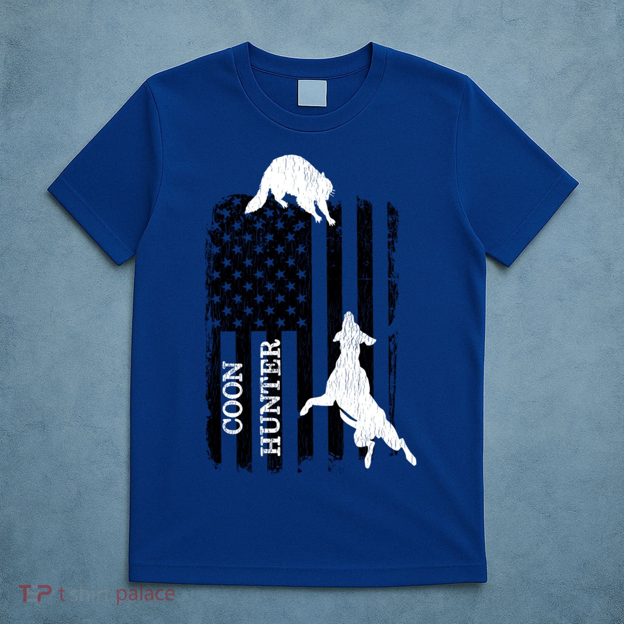 Patriotic Coon Hunting Dogs American Flag Gift T-Shirt
