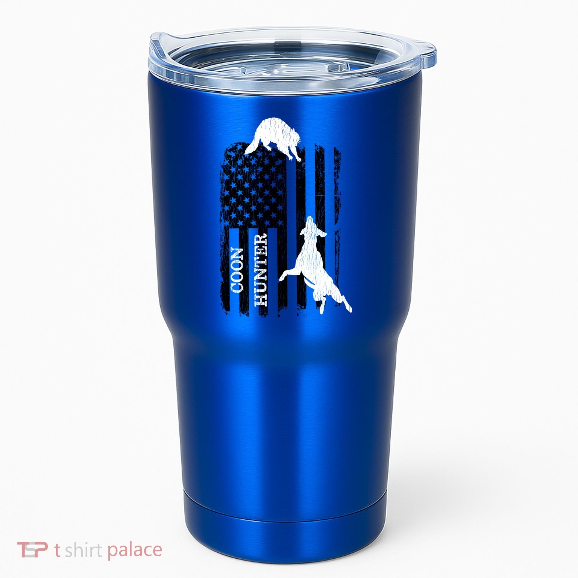 Patriotic Coon Hunting Dogs American Flag Gift Tumbler