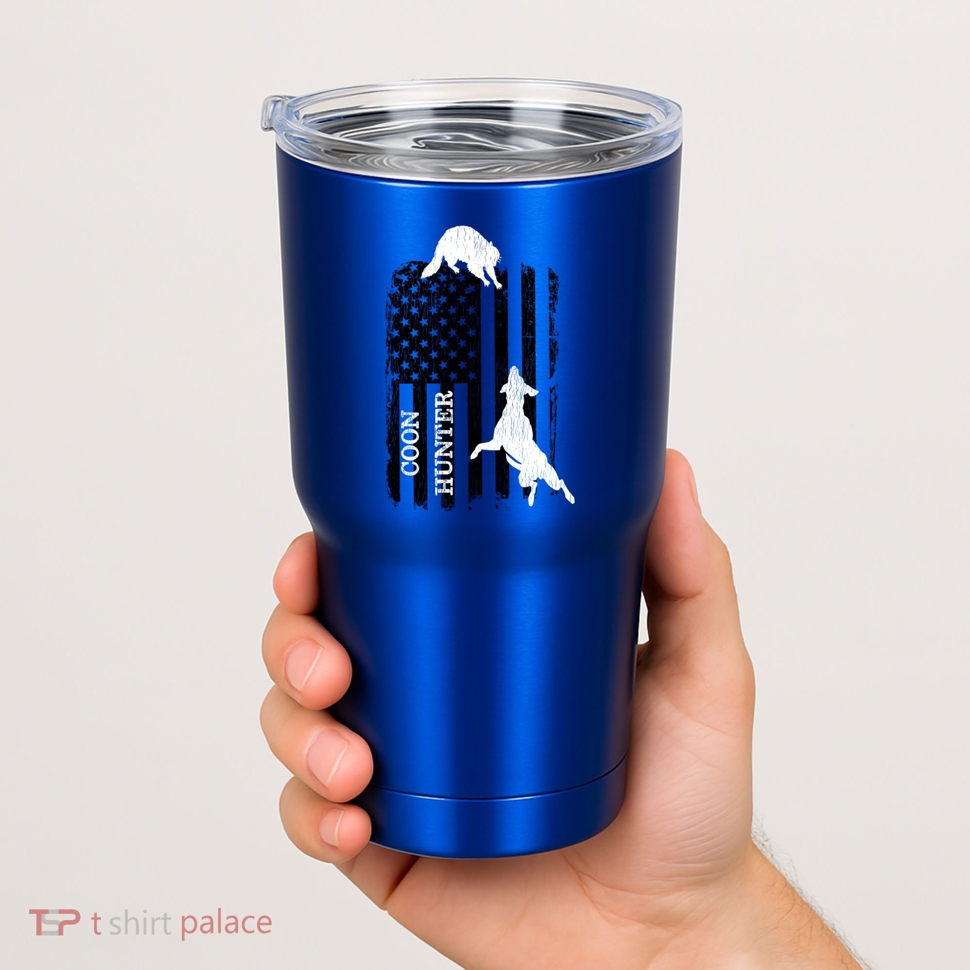 Patriotic Coon Hunting Dogs American Flag Gift Tumbler