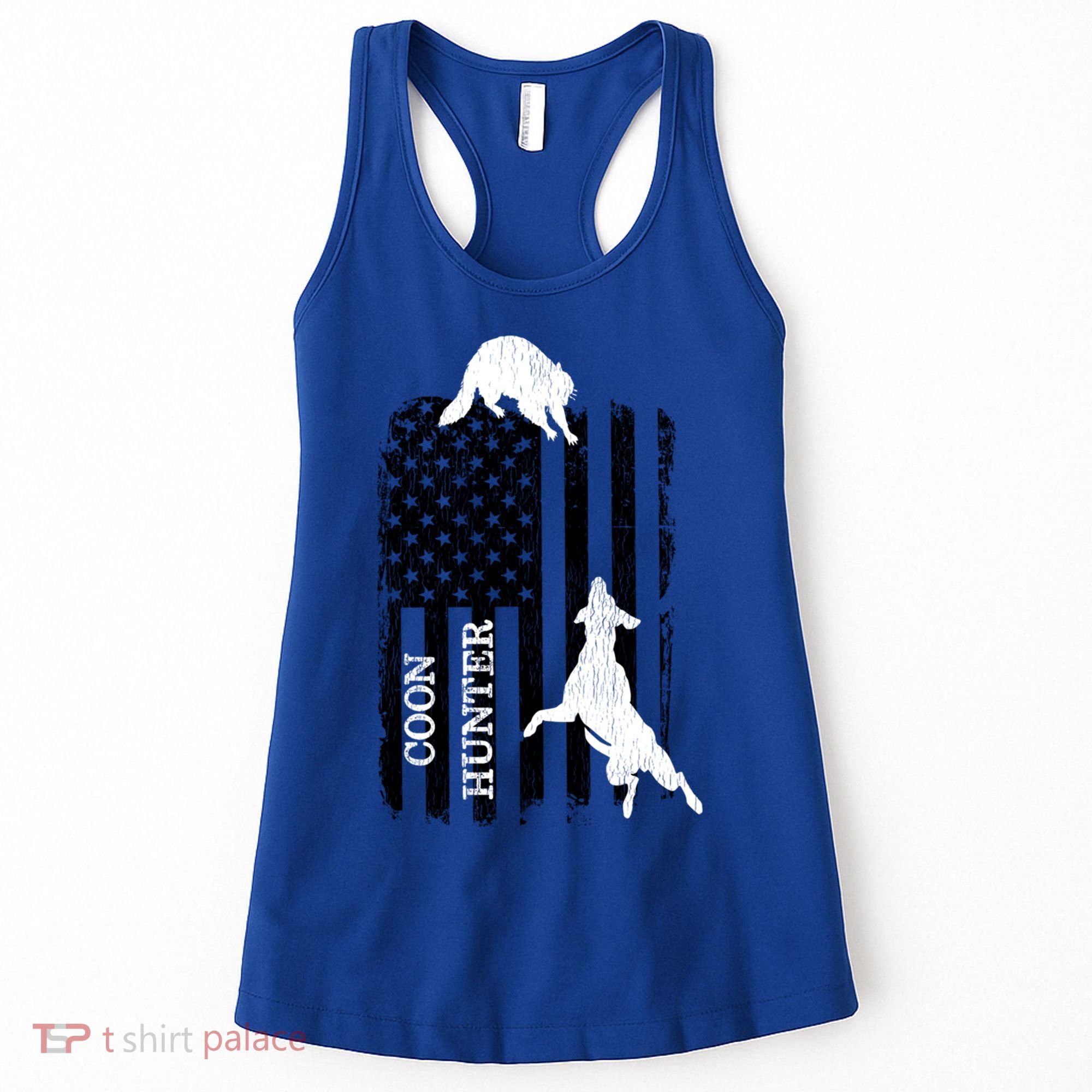Patriotic Coon Hunting Dogs American Flag Gift Women's Tank Top