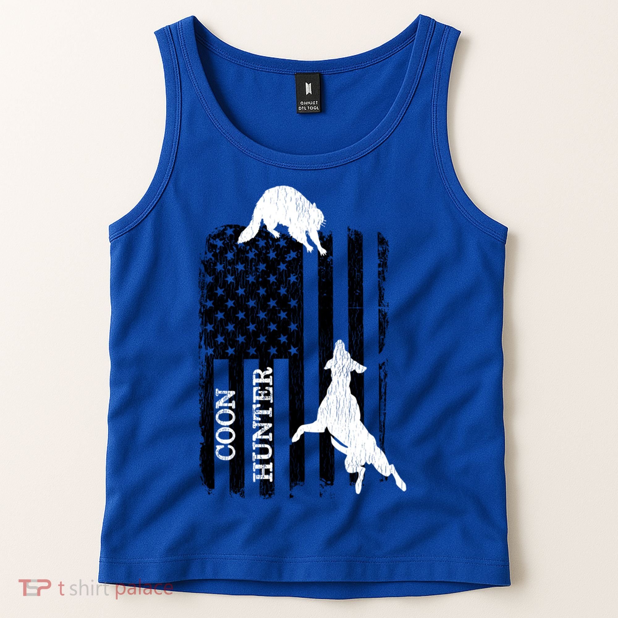 Patriotic Coon Hunting Dogs American Flag Gift Tank Top