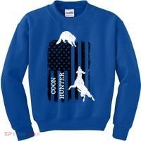 Patriotic Coon Hunting Dogs American Flag Gift Kids Sweatshirt thumb 0