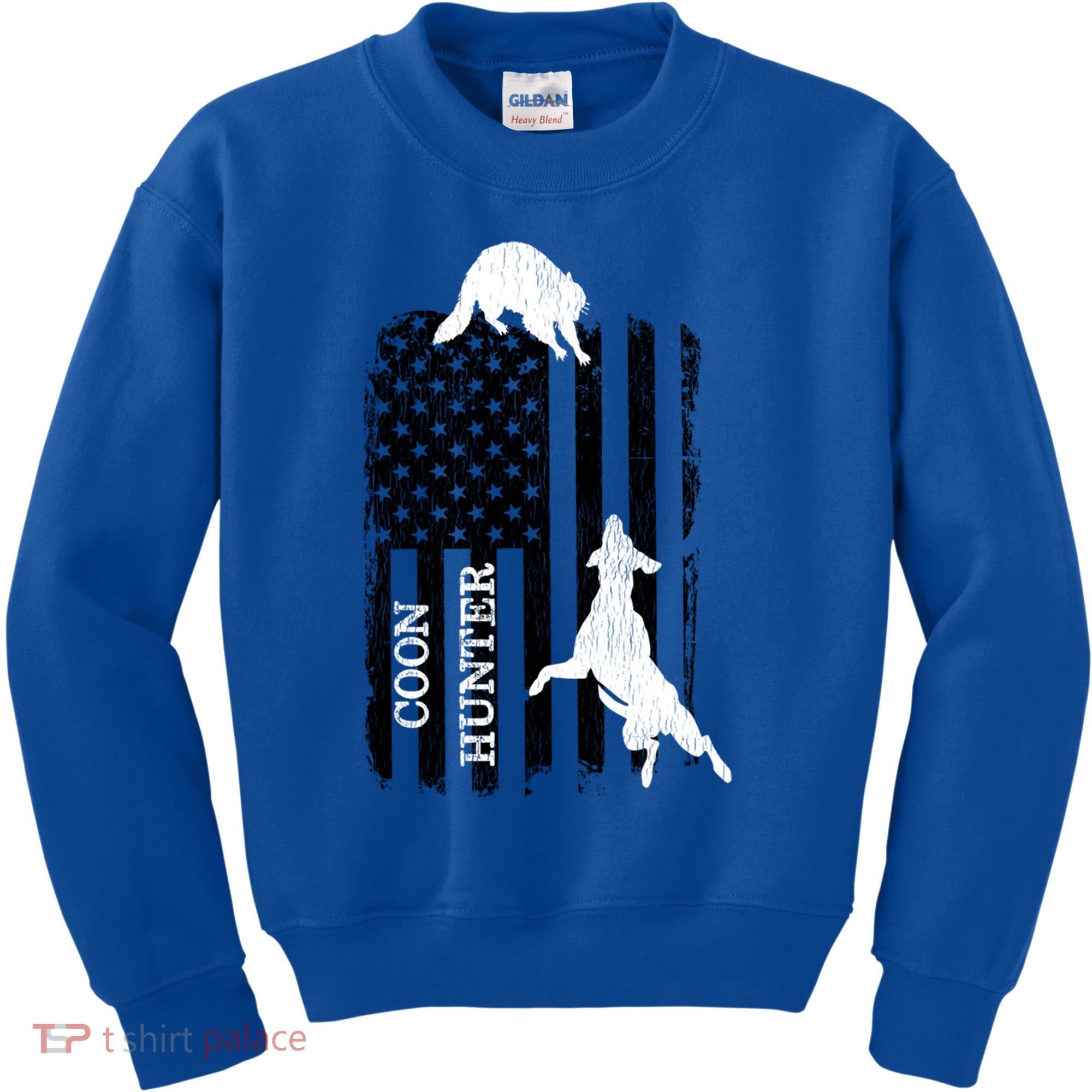 Patriotic Coon Hunting Dogs American Flag Gift Kids Sweatshirt