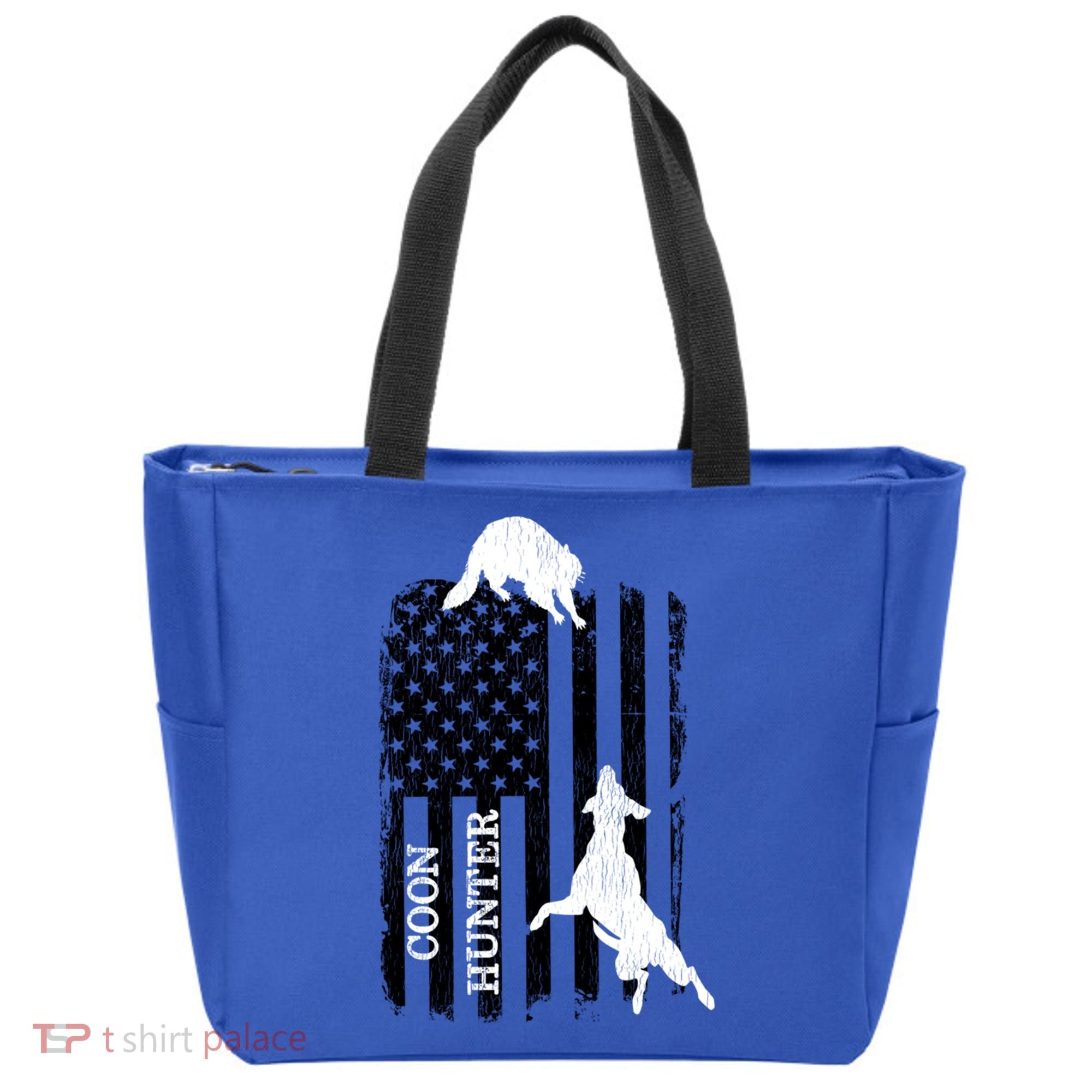 Patriotic Coon Hunting Dogs American Flag Gift Tote Bag