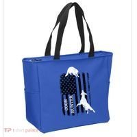 Patriotic Coon Hunting Dogs American Flag Gift Tote Bag thumb 2