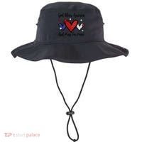 Patriotic Christian Hearts Pray For Peace God Bless America Gift Bucket Hat thumb 0