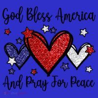 Patriotic Christian Hearts Pray For Peace God Bless America Gift Women's Tank Top thumb 5