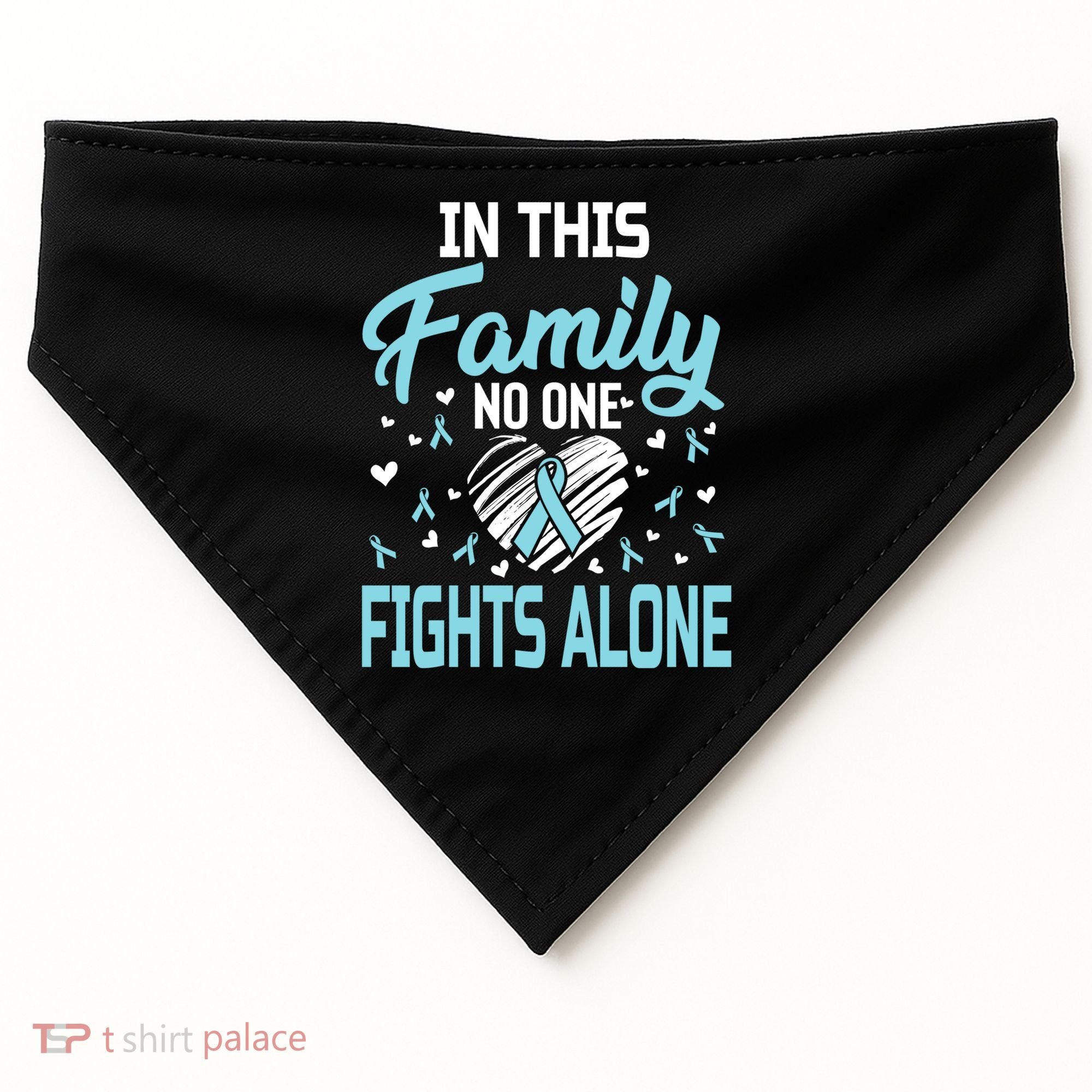 Prostate Cancer In This Family No One Fights Alone Gift USA-Made Doggie Bandana