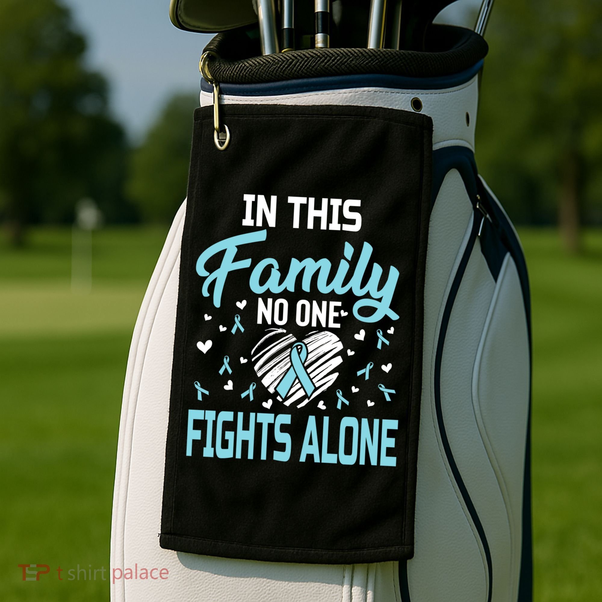 Prostate Cancer In This Family No One Fights Alone Gift Golf Towel