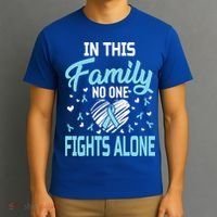 Prostate Cancer In This Family No One Fights Alone Gift T-Shirt thumb 3