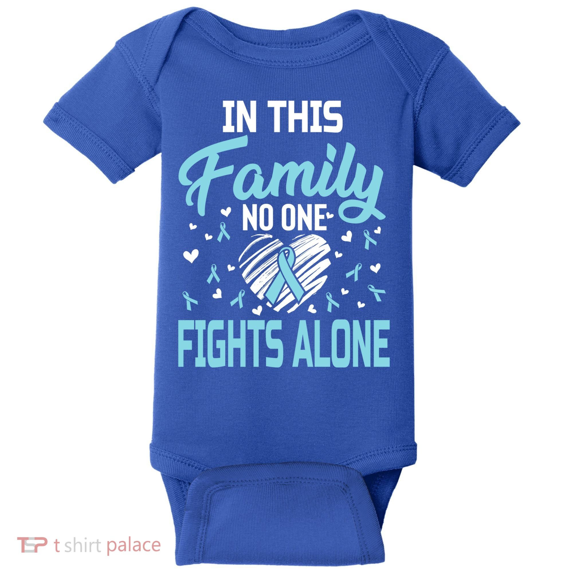 Prostate Cancer In This Family No One Fights Alone Gift Baby Bodysuit