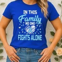 Prostate Cancer In This Family No One Fights Alone Gift Women's T-Shirt thumb 2