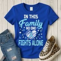 Prostate Cancer In This Family No One Fights Alone Gift Women's T-Shirt thumb 3