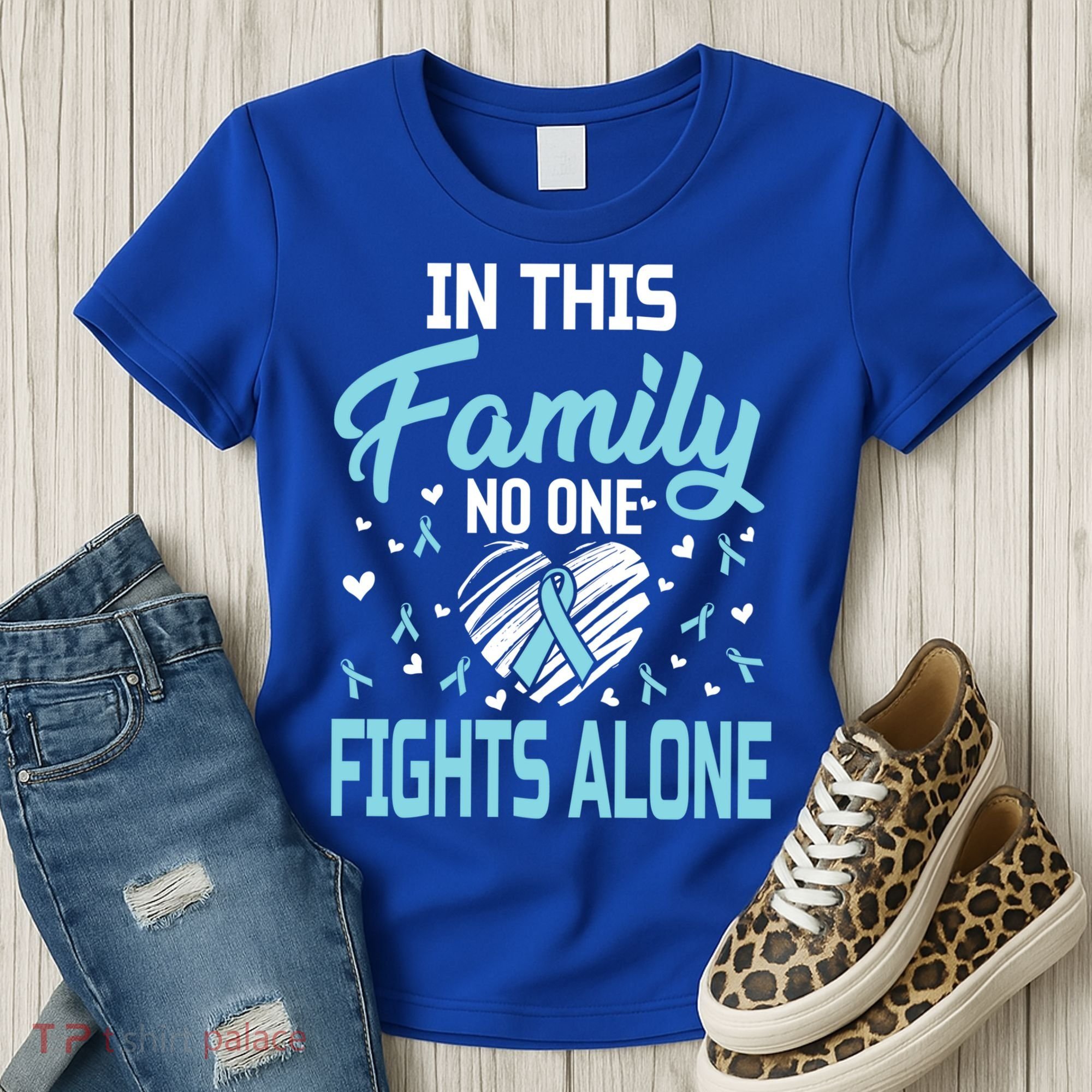 Prostate Cancer In This Family No One Fights Alone Gift Women's T-Shirt