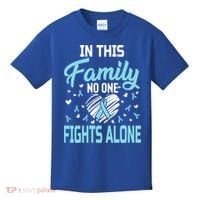 Prostate Cancer In This Family No One Fights Alone Gift Kids T-Shirt thumb 0