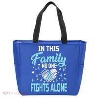 Prostate Cancer In This Family No One Fights Alone Gift Tote Bag thumb 0