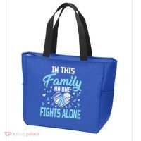 Prostate Cancer In This Family No One Fights Alone Gift Tote Bag thumb 3