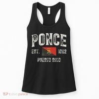 Ponce City In Puerto Rico Est 1692, Puerto Rico Flag Women's Tank Top thumb 0