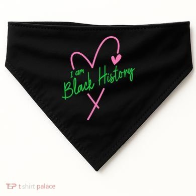 Pretty cute I am black history aka tee USA-Made Doggie Bandana