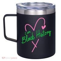 Pretty cute I am black history aka tee 12oz Stainless Steel Coffee Mug thumb 2