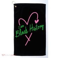 Pretty cute I am black history aka tee Golf Towel thumb 0