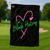 Pretty cute I am black history aka tee Golf Towel thumb 1