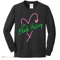 Pretty cute I am black history aka tee Kids Long Sleeve Shirt thumb 0
