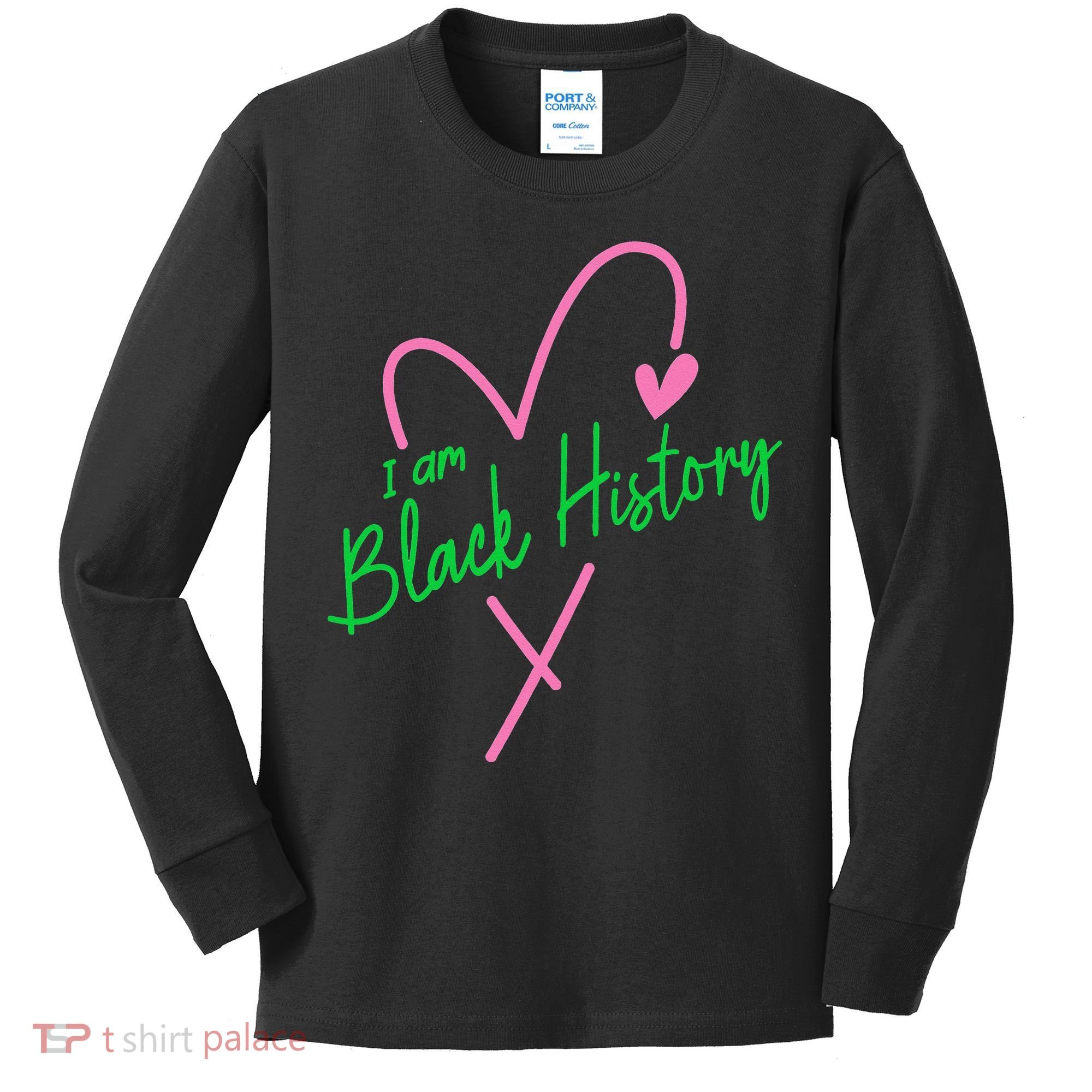 Pretty cute I am black history aka tee Kids Long Sleeve Shirt