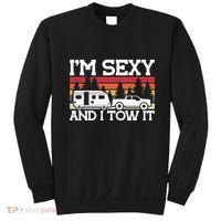 Pull Caravan Im Sexy And I Tow It Camping Sweatshirt thumb 0