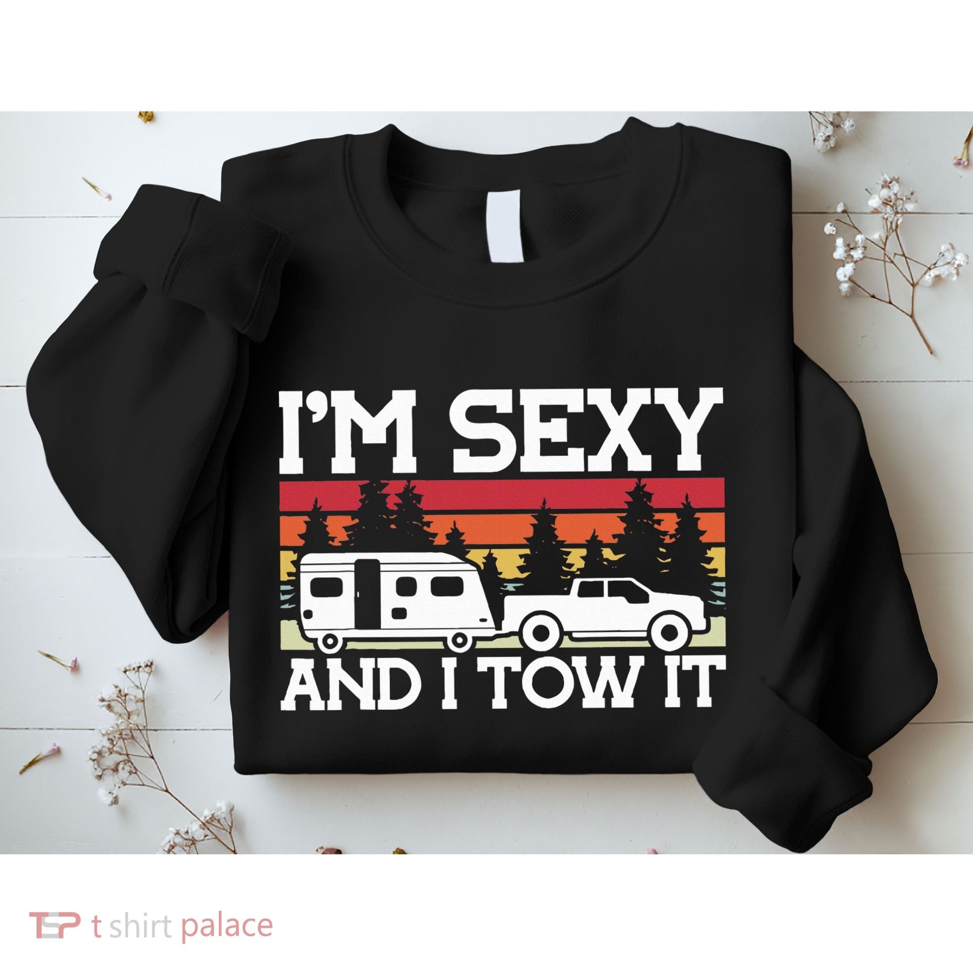 Pull Caravan Im Sexy And I Tow It Camping Sweatshirt