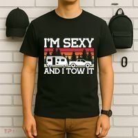 Pull Caravan Im Sexy And I Tow It Camping T-Shirt thumb 6