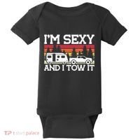 Pull Caravan Im Sexy And I Tow It Camping Baby Bodysuit thumb 0