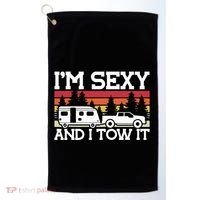 Pull Caravan Im Sexy And I Tow It Camping Golf Towel thumb 0