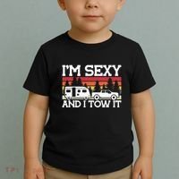 Pull Caravan Im Sexy And I Tow It Camping Toddler T-Shirt thumb 2