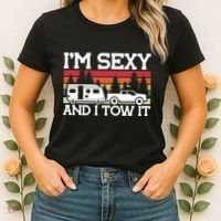 Pull Caravan Im Sexy And I Tow It Camping Women's T-Shirt thumb 2