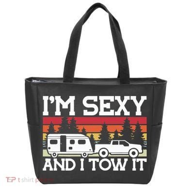 Pull Caravan Im Sexy And I Tow It Camping Tote Bag