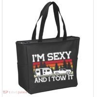 Pull Caravan Im Sexy And I Tow It Camping Tote Bag thumb 2