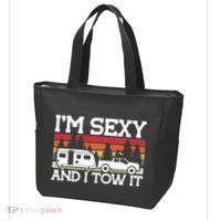 Pull Caravan Im Sexy And I Tow It Camping Tote Bag thumb 3