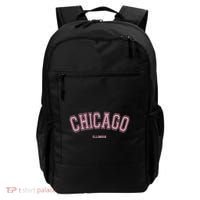 Pink Chicago Illinois Il Varsity Style On Chicago Backpack thumb 0