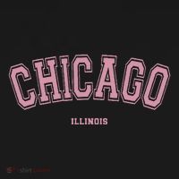 Pink Chicago Illinois Il Varsity Style On Chicago Women's Hoodie thumb 2